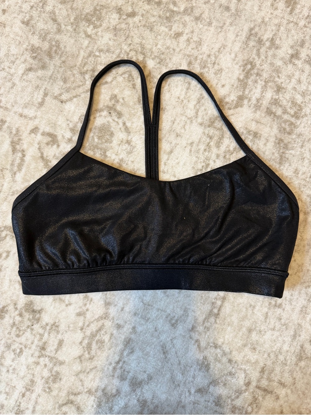 lululemon athletica Black Shimmer Strappy Bralette